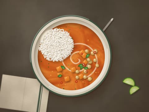 Thai red curry with rice