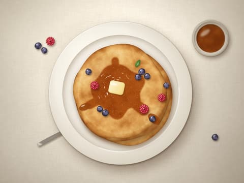 Buttermilk pancakes with berries